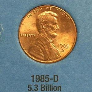 Penny commemorativo 1985-D B U Lincoln - Foto 1 di 1