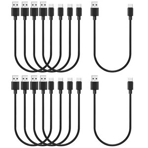 Short Usb C Charger Cable 1ft Bulk 10pack Usb To Type C Phone Charger Fast Charg - Picture 1 of 4