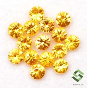 3.50 mm Natural Yellow Sapphire Round Diamond Cut Lot 15 Pcs 3.37 CTS Loose Gems - Picture 1 of 6