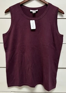 NWT Christopher Banks Womans Dark Purple Tank Top/ Shirt Size Large - Picture 1 of 6