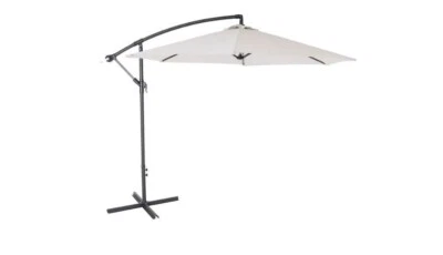 BENTLEY 3m Hanging Banana Cantilever Umbrella Light Grey - grade B return RRP £79.99