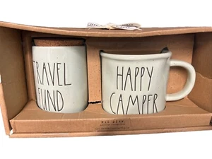 Rae Dunn "Happy Camper" Mug and "Travel Fund" Coin Bank Set - Picture 1 of 2