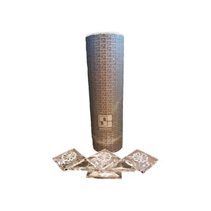 Hermoso portavelas Swarovski de cristal plateado con embalaje original 8,25" - Imagen 1 de 7