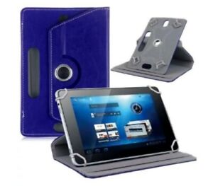 For Universal Android Tablets 7" 8" 9" 10" Folio Leather Case Cover 360° Blue