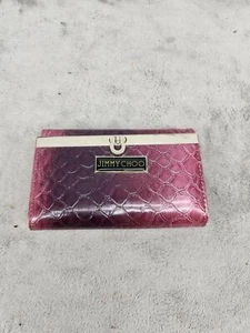 Jimmy Choo Crocodile Leather Wallet Clutch Purple - Picture 1 of 8