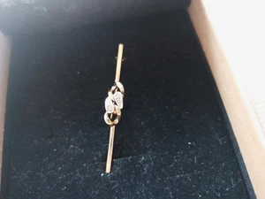  14Karat 5cm lange Brill. Nadel, Pin, Stil  Panzerkette. 3,27 gr. sehr Elegant. - Bild 1 von 4