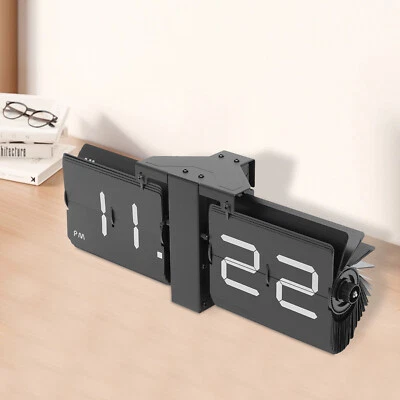 Flip Clock Battery Operated Low Noise Wall Mount/Tabletop Digital Display Clock - Image 1 of 4