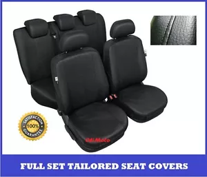 Set completo coprisedili su misura in ecopelle nera per Vauxhall Insignia fino al 2013 - Foto 1 di 11