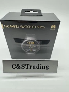 Huawei Watch GT 5 Pro 46mm Black Golf Navigation Smartwatch iOS Android - Picture 1 of 24
