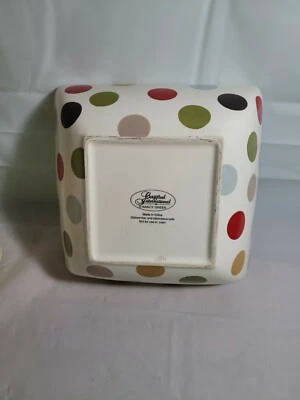 Nancy Green polka dot Decorative Square Bowl by Certified International  - Image 1 of 4