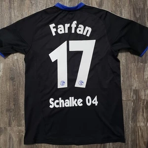 2010 Adidas Schalke 04 Away Soccer Jersey Jefferson Farfan Men S Bundesliga Peru - Picture 1 of 7