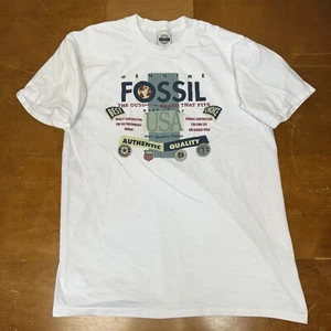 Vintage Fossil Watch Shirt Mens Large Single Stitch 90s - Picture 1 of 9