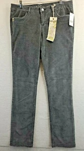Split Stretch Gray Corduroy Pants Juniors 11 - Picture 1 of 12