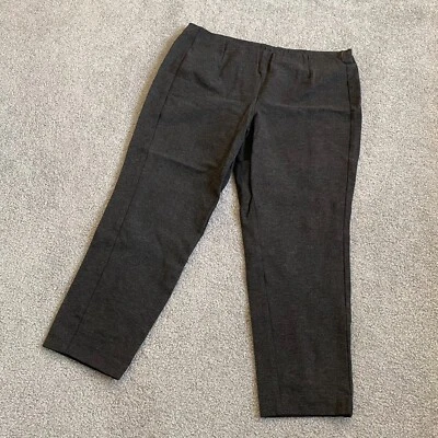 - J. Jill Soft Stretchy Slim Leg Dark Gray Cropped Ponte Leggings LARGE - Image 1 of 4