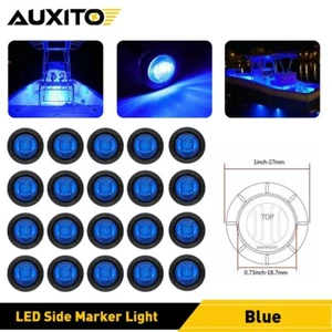 Luces LED laterales redondas para remolque de bala 20X 3/4" 12V azul - Imagen 1 de 8