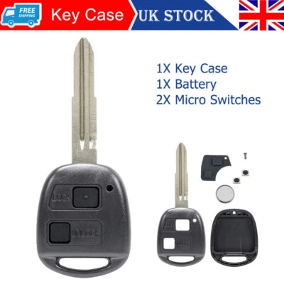 2 Button Key Fob Case Shell For Toyota Yaris 2004 2005 2006 2007 2008 2010 2011