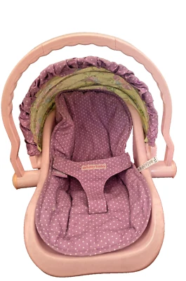 EUC American Girl Bitty Baby Travel Seat 15” Doll Car Seat Carrier cover cradle - Image 1 of 4
