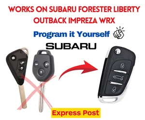 Suits SUBARU LIBERTY OUTBACK IMPREZA WRX FORESTER REMOTE TRANSPONDER FLIP KEY - Picture 1 of 8