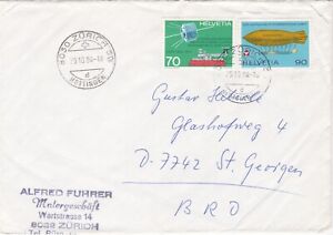 1984 Switzerland/Helvetia cover sent from Zurich to St. Georgen, Germany