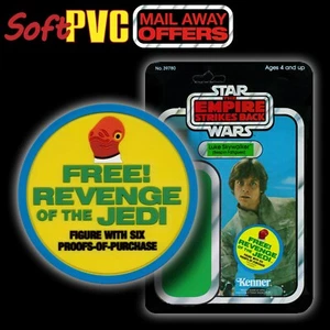 STAR WARS Vintage "Mail-Away Offer" FREE Admiral Ackbar soft PVC patch/coaster - Picture 1 of 2