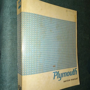 1966 PLYMOUTH SHOP MANUAL / SHOP BOOK / NICE ORIGINAL MOPAR BOOK!! - Picture 1 of 4