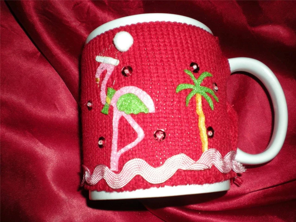 MUGLY PINK FLAMENCOS COLECCIONABLE 16OZ TAZA DE CAFÉ FLAMENCO FEO MUGLY SUÉTER Foto 1 de 1