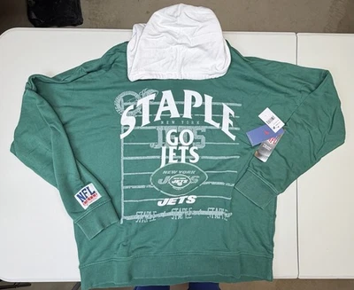 Moletom com capuz Staple x NFL New York Jets adulto L verde/branco pulôver lã - Imagem 1 de 4