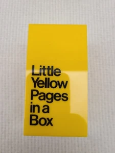 "Little Yellow Pages In A Box" RARE Vintage Mini Rolodex For Phone Numbers - Picture 1 of 6