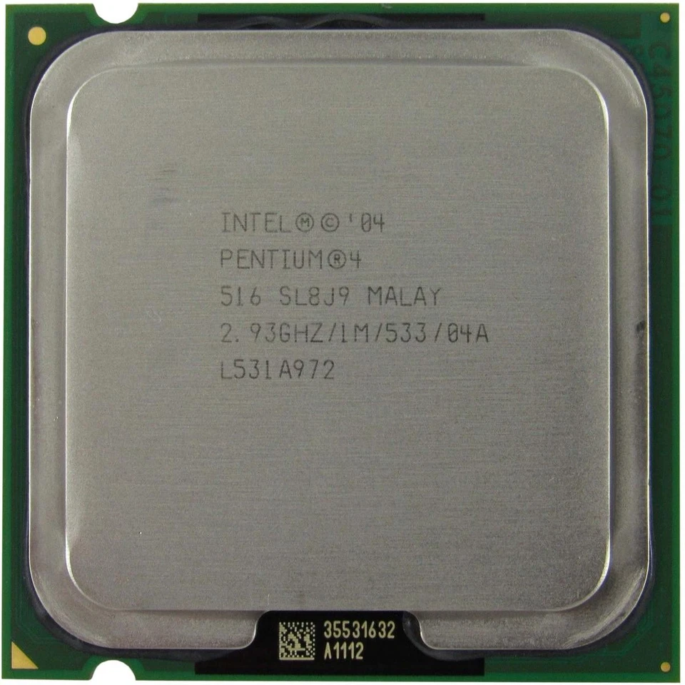 PC CPU LGA 775 Intel Pentium 4 516 2.93GHz SL7TZ LGA775 Processor Refurbished - Image 1 of 1