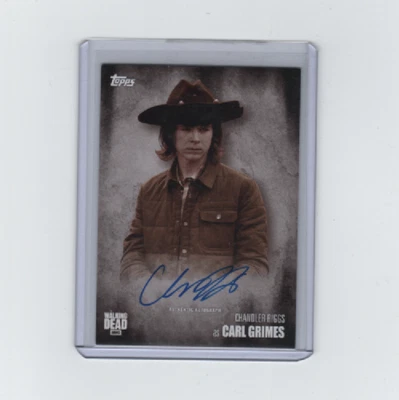 WALKING DEAD SEASON 5 CHANDLER RIGGS/CARL GRIMES AUTOGRAPH CARD #/10!! - Image 1 of 2