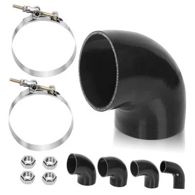 7 件 4 英寸 - 102 毫米弯头 4 层增强硅胶软管 4 英寸（102 毫米）90 度 — 第 1/4 张图片