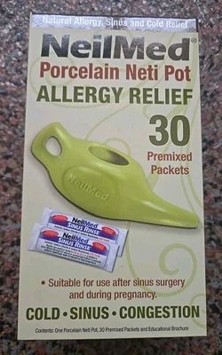 Porcelain Neti Pot NeilMed Pharmaceuticals Classic 30 Premixed Packets  - Image 1 of 4