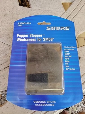 Серый стопор ветрового стекла Shure A58WS-GRA Popper для микрофонов Shure - Изображение 1 из 2