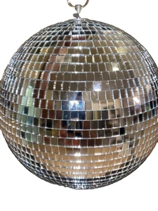 Vintage Glass 7” Diameter Disco Ball 24” Circum. Mirrored Glass 1970’s Mosaic - Picture 1 of 3