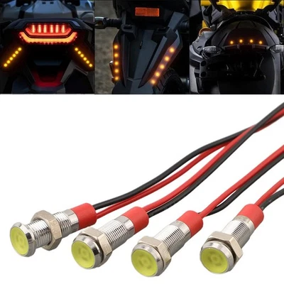 Miniature Yellow LED Bulbs Perfect For Motorcycle License Plates 4 Pack - Image 1 of 4