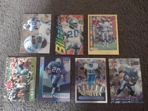 Barry Sanders - 7 tarjetas insertadas de la década de 1990 - Imagen 1 de 9