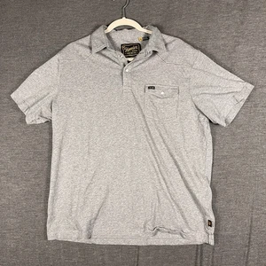 Howler Bros Short Sleeve Pearl Snap Ranchero Polo Shirt Pocket Gray Mens XL - Picture 1 of 8