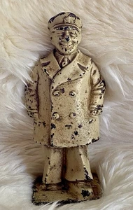 Antiker schwerer Gusseisen Fischer Türstopper Schiffe Kapitän Maritim - Bild 1 von 10