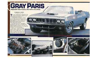 1971 PLYMOUTH HEMI CUDA CONVERTIBLE  ~  NICE 4-PAGE ARTICLE / AD (1 OF 11 MADE) - Picture 1 of 1
