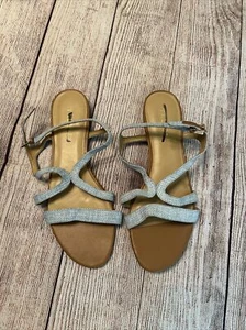 New TALBOTS Women Size 8 Blue Keri Strap Sandal - Picture 1 of 5