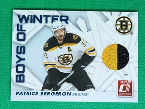 2010 Donruss Boys of Winter Threads PRIME PATCH /100 Bruins Patrice Bergeron - Photo 1 sur 3