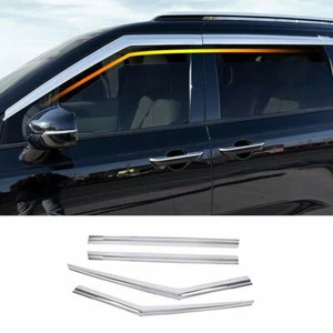 For Kia Carnival 22-24 Chrome Window Visor Vent Sun Shade Rain Guard Door Visor - Picture 1 of 9