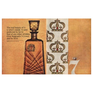 1963 Seagrams 7 Crown: Real Beauty Whats Inside Vintage Print Ad - Picture 1 of 1