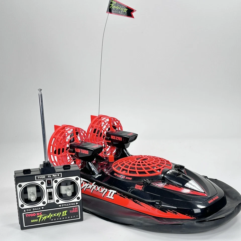 Tyco Mini Typhoon II 2 RC Hovercraft with Controller Works NEEDS NEW RUBBER - Image 1 of 4