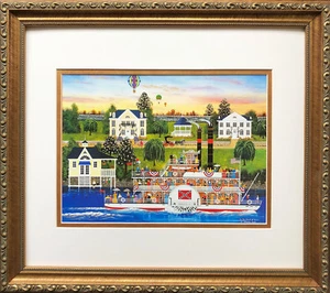 Jane Wooster Scott " In the Heart of Dixie" CUSTOM FRAMED Art Steamboat Lee - Picture 1 of 3