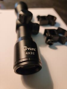 CV Life LT4X32MR Riflescope. New without box. Includes 2 mounts.
