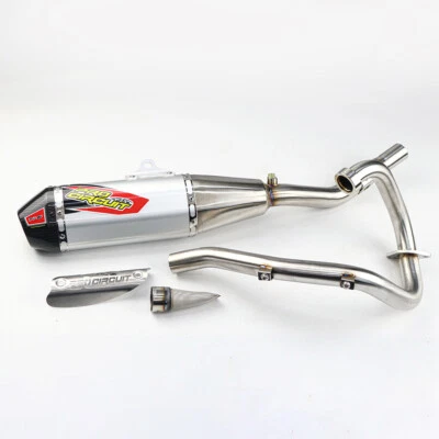 Racing Full System Exhaust Pipe Kit For KAWASAKI KLX230 KLX230L Pro Carbon - Image 1 of 4