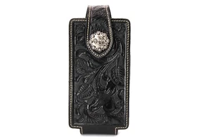 7''x3.2'' Western Phone Case Cowboy Prayer Black Leather Phone Holster Big - Picture 1 of 6