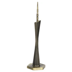 Popolare Canton Tower Modello Lavoro Vita Piccola Vintage Decorazione Ufficio (Bronzo) - Foto 1 di 10