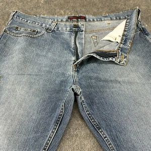 VINTAGE Perry Ellis Jeans Mens 40x30 Blue Straight Relaxed Light Wash Baggy 90s - Picture 1 of 16